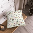 thumbnail image 5 of KLL Mini Wildflower Watercolor Decorative Throw Pillow Covers Velvet Soft for Couch Sofa Bedroom Living Room Outdoor (No pillow core)- 20"x20", 5 of 5