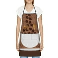 thumbnail image 3 of Easygdp Coffee Cafe Cup Apron Waterdrop Resistant with 2 Pockets,Oil Resistant Cooking Kitchen Chef Apron for Women Men, 3 of 7