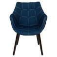 thumbnail image 3 of LeisureMod Milburn Tufted Denim Lounge Chair - Set of 2, 3 of 10