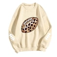 thumbnail image 4 of Qingpeng Womens Sweatshirts Fashion Leopard Football Print Pullover Fall Trendy Long Sleeve Crew Neck Tops, 4 of 4