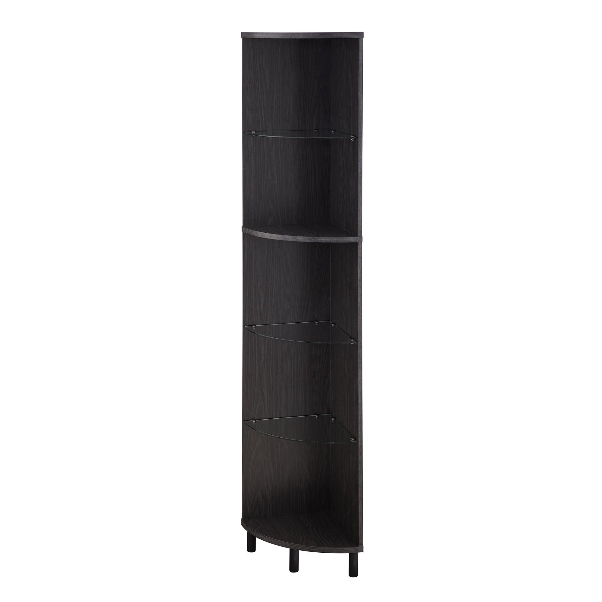 Manor Park Tatum Modern Corner Bookcase, Graphite