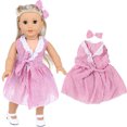 thumbnail image 4 of Ensemble de Vêtements de Poupée Mode : Tenue d'Été pour Poupée, Chemise de Poupée pour Poupée de 18 Pouces, 4 of 10