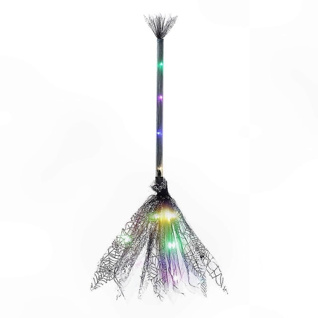Halloween LED Witch Broomstick Prop for Kids & Adults, Cosplay Accessory, Party Decoration Gift