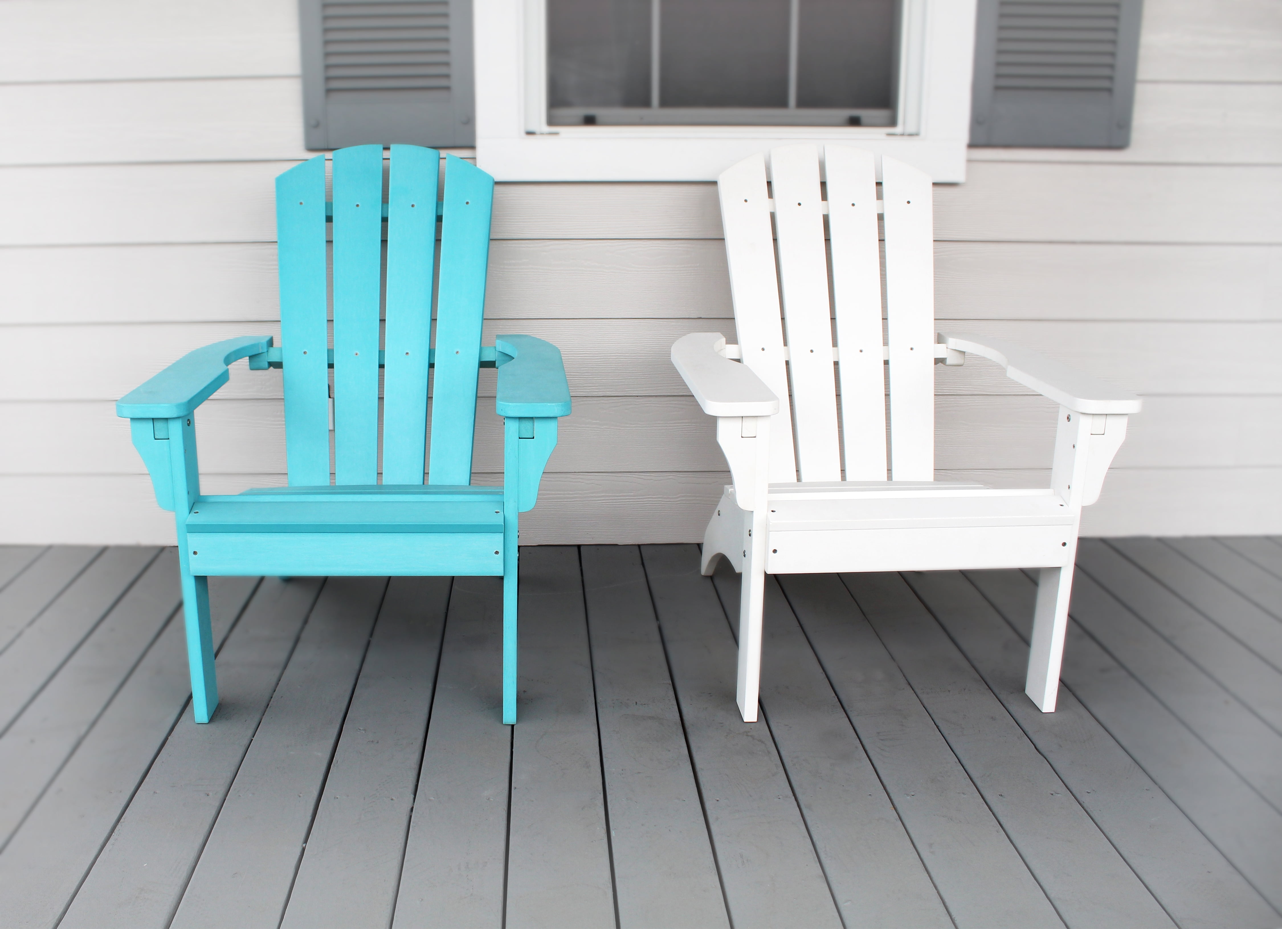 Leigh Country TX 94025 Adult Outdoor Poly Resin Adirondack Chair - Turquoise