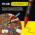 thumbnail image 3 of uni Posca Acrylic Paint Art Markers, Set of 12 Extra Fine Point Thin Pens for Coloring Gifts, Fabric, Metal, Glass, Rocks, Wood and Canvas, Assorted Colors, PC1M12C, 3 of 4