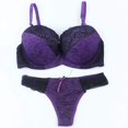 thumbnail image 2 of GHSDFBB Women's Comfortable Push Up Embroidery Lace Bra and Panty Set Plus Size, 2 of 7