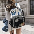thumbnail image 6 of PVC Transparent Backpacks Clear Backpack for Travel and Outings Watercolor Blue Butterfly, 6 of 7