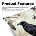 thumbnail image 2 of Crow Inserts with Chair Pillow Covers - Set of 2, Unique Patterns, Various Sizes 16x16, 18x18, 20x20 Inches for Home Decor and Special Occasions, 2 of 6