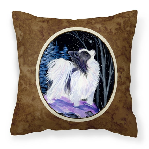 Carolines Treasures SS8383PW1414 Starry Night Papillon Fabric Decorative Pillow, 14Hx14W, multicolor