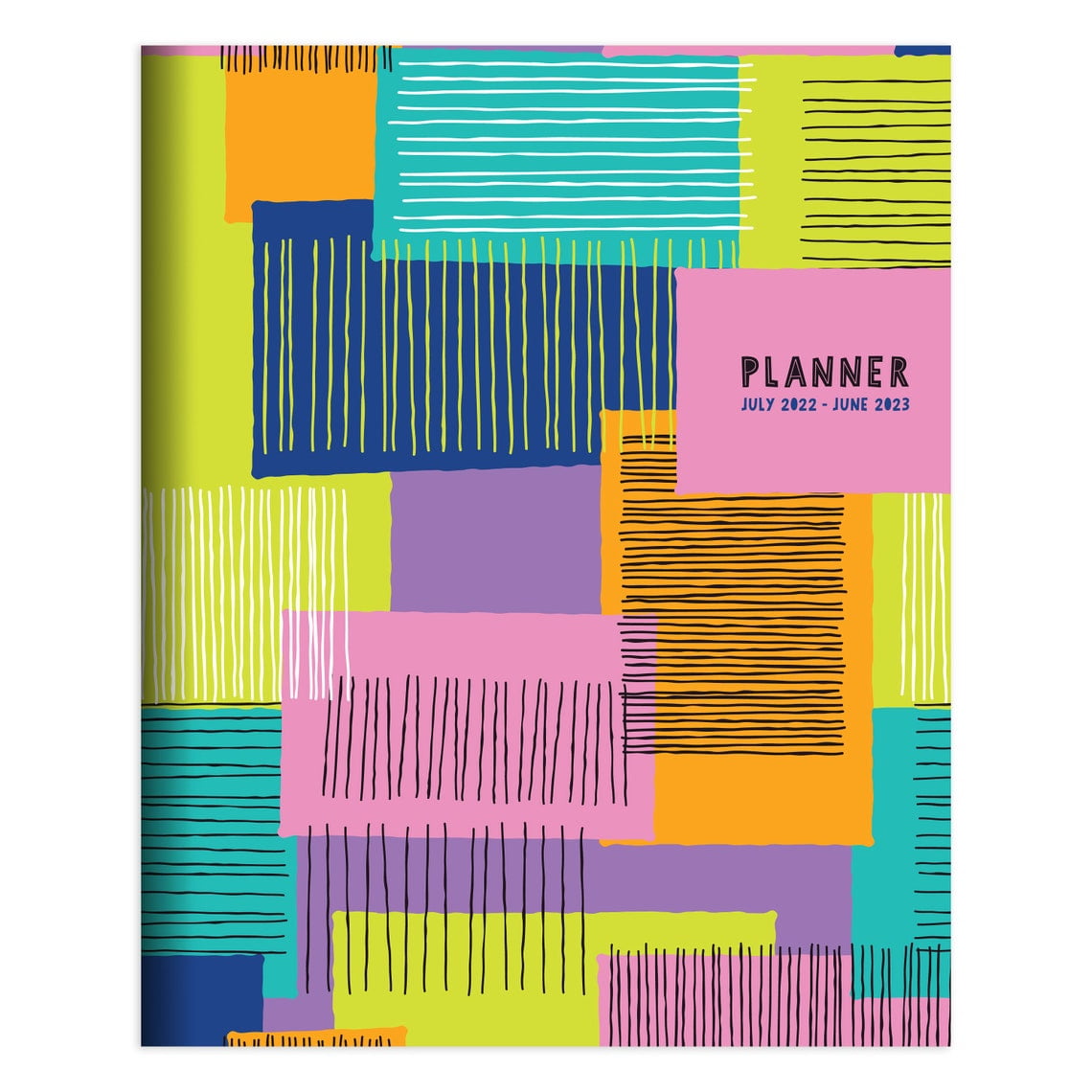 TF Publishing July 2022 - June 2023, Patches of Color Medium Monthly Planner