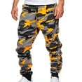 thumbnail image 3 of Pretty Comy Men's Stylish Comfy Camouflage Pattern Joggers With Pockets Pants, Slim-fit Drawstring Men's Bottom Clothing For Hiking Jogging Cycling Outdoor Fitness Workout Long Pants, 3 of 7