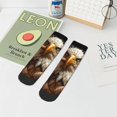 thumbnail image 7 of Rateoe Funny Bald Eagle Pattern Quarter Crew Socks,Toe Seamed Ankle Socks,Cotton Cushioned Breathable Athletic Crew Sports Socks, 7 of 7