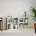 thumbnail image 2 of 2 x 2 White Cube Storage Organizer, 14.6" x 30" x 30" Wood Cubby Shelf with Four Organized Spaces, Four Cube Organizers Bookcase for Bedroom, Living Room, Playroom, White, 2 of 13