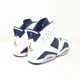 thumbnail image 5 of N I-K-E A i r-Jor-dan 6 Retro Olympic 2024 White Navy CT8529 164 Shoe Sneaker Mens US, 5 of 6