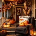 thumbnail image 6 of Thanksgiving Pumpkin Flowers Throw Pillow Cover, Fall Decor Grateful Thanksgiving Outdoor Pillow Cover, Rustic Pumpkin Fall Maple Leaves Harvest Pillow Cover, For Couch Bed Car Hidden Zipper, 6 of 6