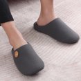 thumbnail image 3 of Pantuflas cálidas de algodón de invierno Pallene para mujeres y hombres, zapatos planos de interior, mullidas, para parejas, pantuflas suaves sin cordones, 3 of 5