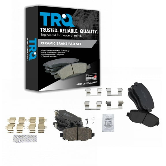 TRQ Ceramic Brake Pads Fits 2015-2017 Chrysler 200 2014-2019 Jeep Cherokee BFA20265