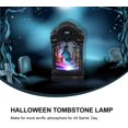 thumbnail image 5 of ZHAOCHENG luces LED de vela de Halloween, lámpara de terror, luces de lápida de esqueleto, luz nocturna decorativa, lámpara de luz creativa para fiesta, hogar, oficina, escritorio (estilo castillo), 5 of 5