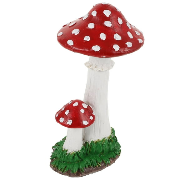 WRITWAA Resin Mushroom Figurine Decorative Mushroom Ornament for Multi 1 Piece