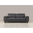 thumbnail image 5 of Home Roots 329677 Tasteful Leather Sofa Set, Dark Grey - 93 in., 5 of 6