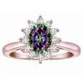 thumbnail image 3 of Star K � Classic Lady Diana Halo Oval 7x5 Rainbow Mystic Topaz Ring, 3 of 9