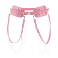 thumbnail image 2 of Arnés para el cuerpo de cuero PU, cinturón, accesorios agradables, ajustable, suave, los 3 colores Rosado Colcomx Cinturón de arnés para el cuerpo, 2 of 8