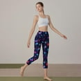thumbnail image 5 of SwiftWear Women's Delicate Butterfly Printed Yoga Capri Leggings Stretch Comfort | Versatile Workout & Casual Wear S-3XL​, 5 of 8