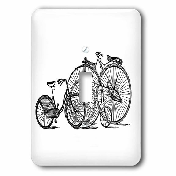 3dRose, 3 Vintage Bikes, single toggle switch