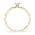 thumbnail image 2 of ANGARA Natural Solitaire Diamond Bypass Engagement Ring in 14K Rose Gold for Women (Size-4.1mm| Color-G| Clarity-VS2) | April Birthstone, Anniversary, Jewelry Gift for Women | Natural Diamond Ring, 2 of 9