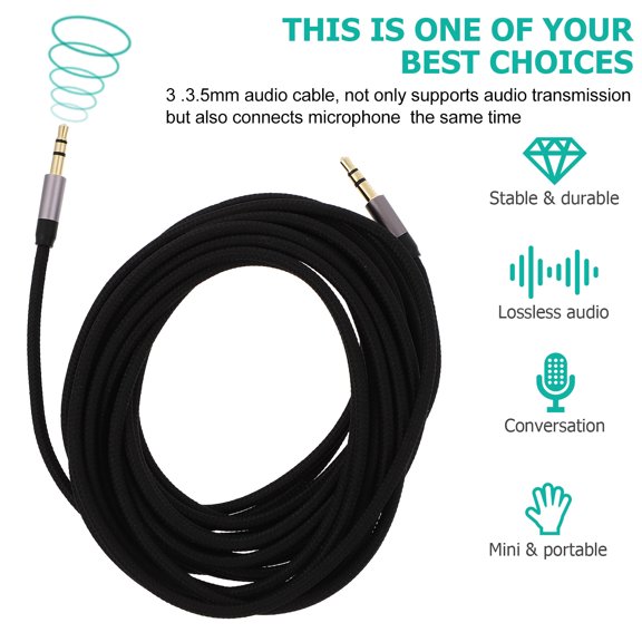 MLINS Cable Braided Headphones Wire 35mm Audio Coil Design Laptop