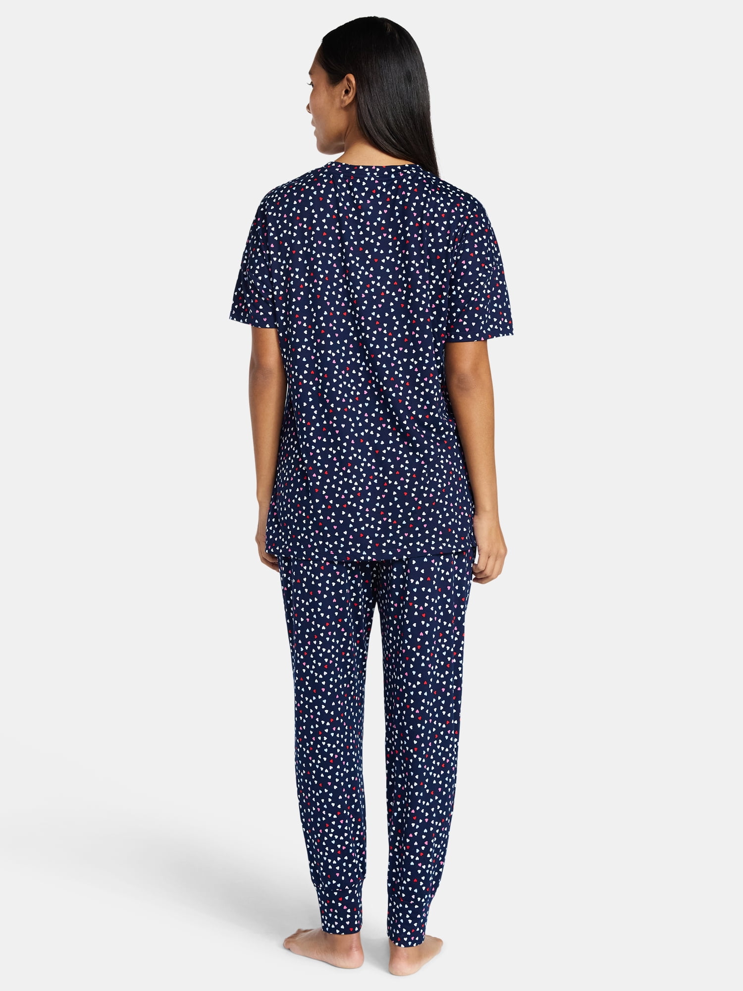 Jaclyn Women's Valentine's Day Sleep Tee and Jogger Pants Pajama Set, 2-Piece, Sizes S-XL