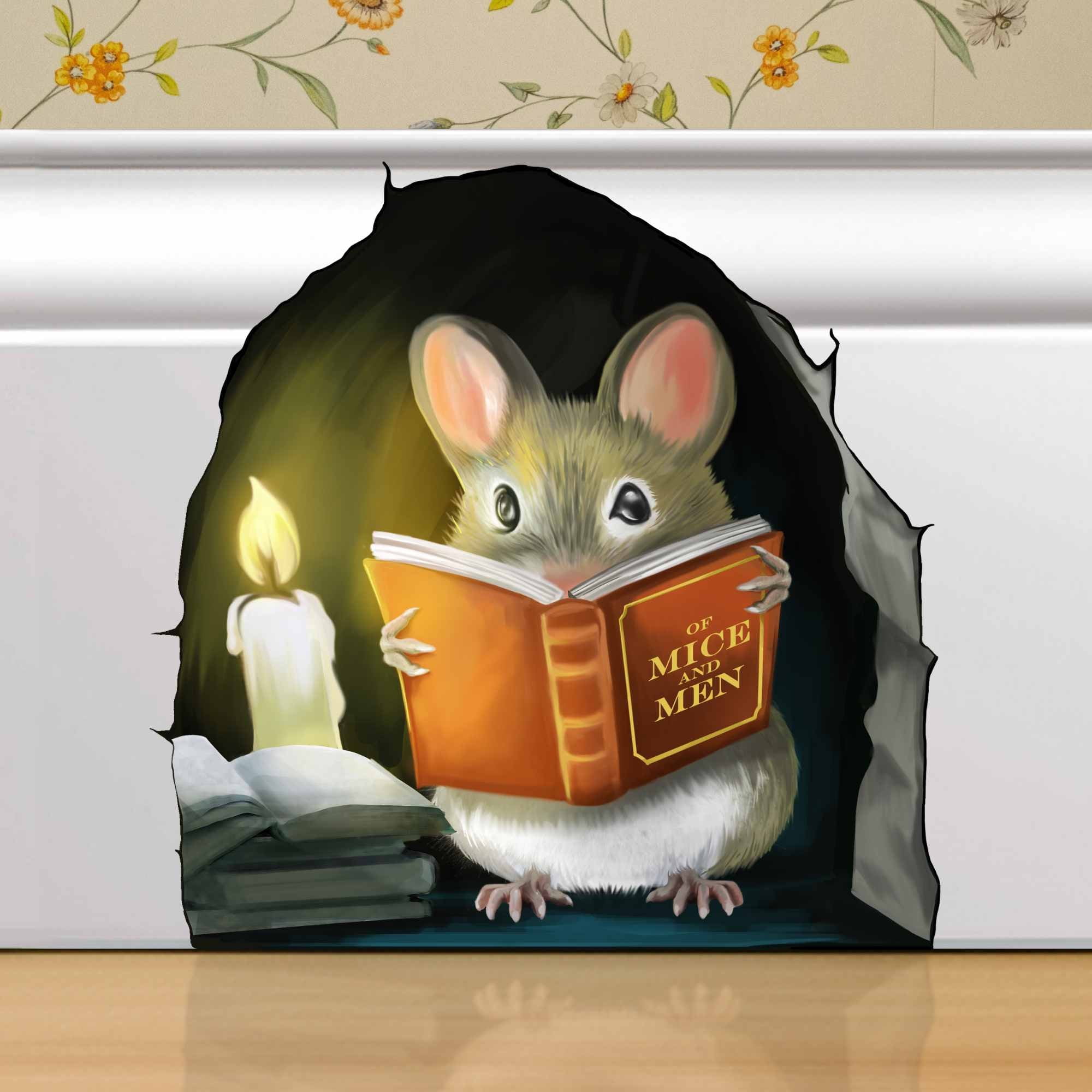 Mousehole Wall Sticker Decal - Removable Bathroom Decor - Kids Room - Peel & Stick - Home Decor - MICESTERPIECE
