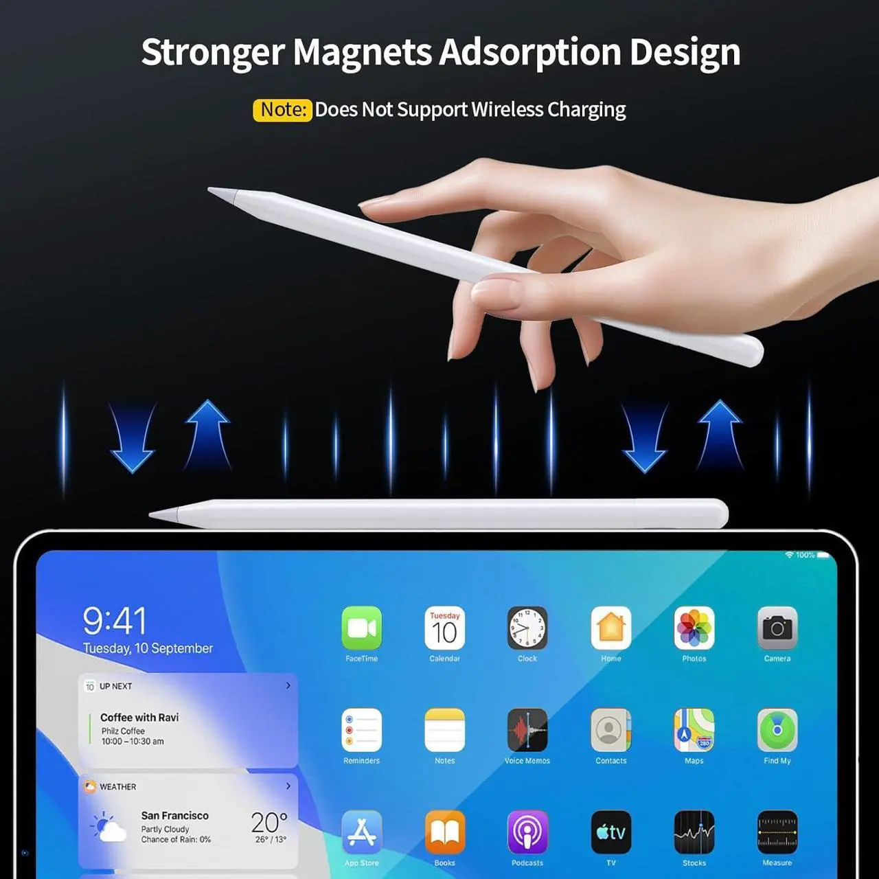 Findmy Stylus Pen for Apple iPad Pencil, USB-C Fast Charge for iPad Pen with Shortcuts/Tilt Sensitivity, Work 2018-2025 iPad 6/7/8/9/10/A16 & Air 3/4/5/M2, Mini 5/6/7 & Pro 11"/12.9"/M4