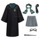 thumbnail image 5 of Disfraz unisex de Slytherin, bata de escuela mágica, capa, suéter, vestido, corbata, gafas, conjunto de brujería, disfraz de Halloween, 5 of 5