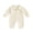 Apricot, variant on Newborn Baby Boy Clothes Waffle Knit Polo Romper Bodysuit Solid Long Sleeve Collared One Piece Jumpsuit