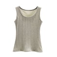 thumbnail image 1 of UPPADA Débardeurs d'Été pour Femmes, Col Ras du Cou Décontracté, Haut Rayé, Chandails Sans Manches Confortables, Tenue Quotidienne, Gris, 2TG, 1 of 8