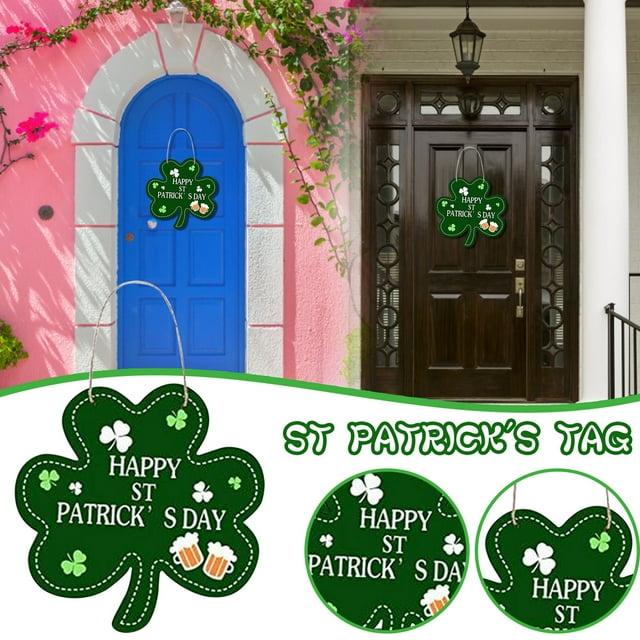 Fwttom Wall Garlnd , Décoration de Fête en Forme de A Est Inscrite à l'Entrée de la Saint-Patrick