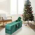 thumbnail image 3 of Christmas Tree Storage Bag - 600D Oxford - Reinforced Handles, Dual Zipper, Label & Side Pocket - Protection From Dust, Water - Green, 50"x15"x20", 3 of 7