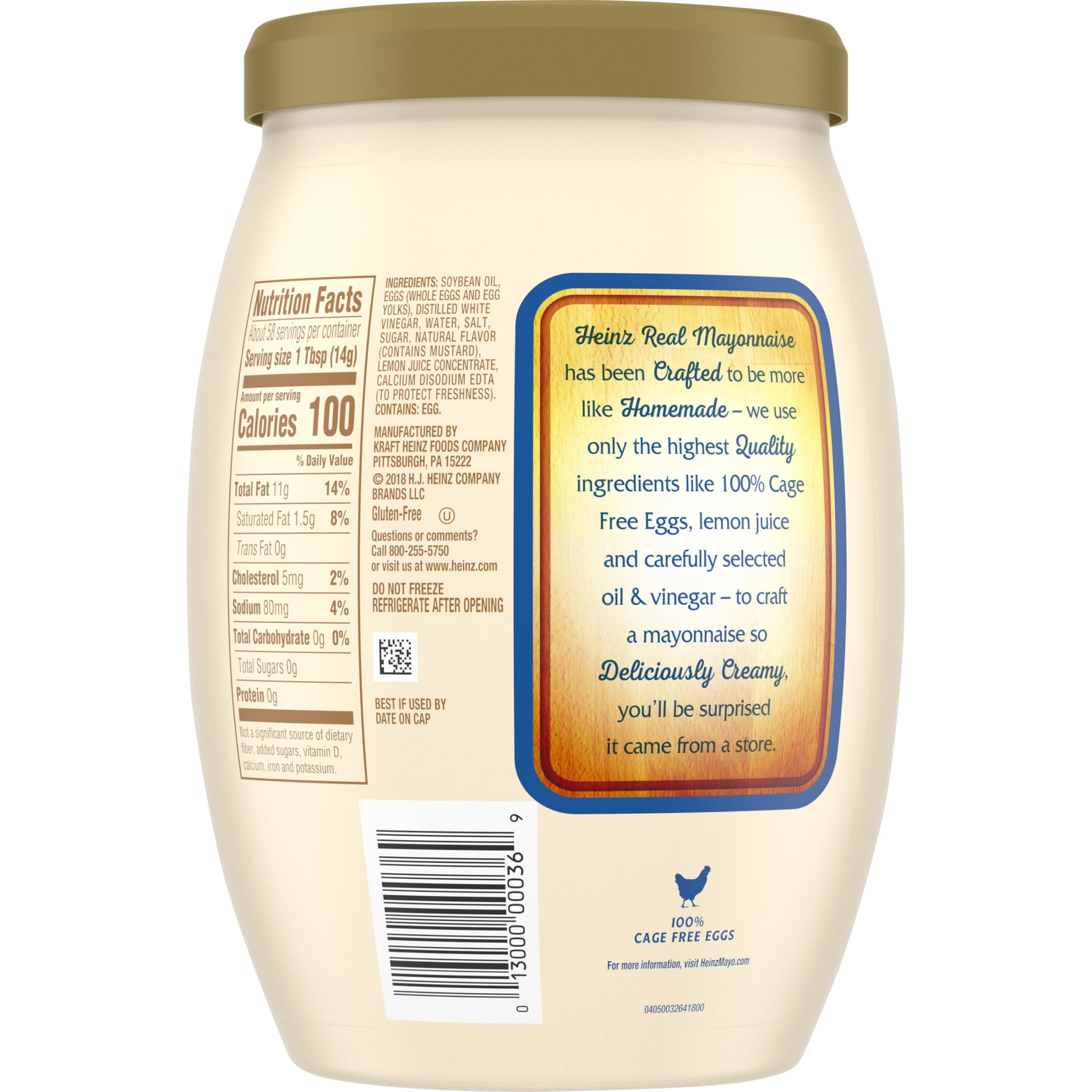 Heinz Deliciously Creamy Real Mayonnaise, 30 fl oz Jar