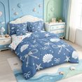thumbnail image 2 of Manfei 3D Cartoon Shell Print 7-Piece Twin Bedding,Ribbon Dreamy Bowtie Bedding Comforter Set,Colorful Stars Reversible, 2 of 7