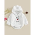 thumbnail image 2 of Wassery Baby Boys Girls Christmas Clothes Infant Fall Rompers Hoodies 6M 12M 18M 24M Reindeer Embroidered Long Sleeve Fleece Sweatshirts Jumpsuits Fall Bodysuits for Newborn Boy Girl, 2 of 8