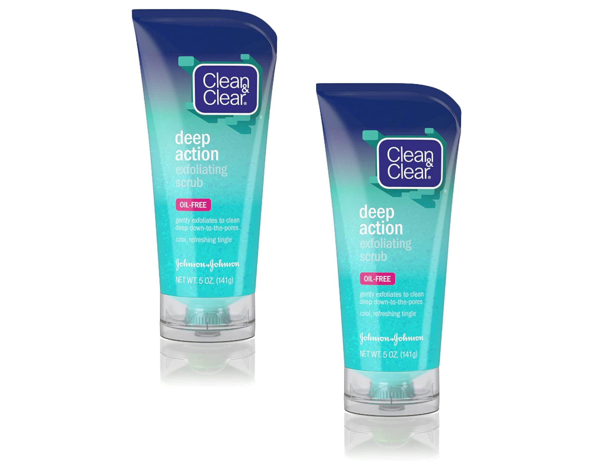 2 Pack - Clean & Clear Deep Action Exfoliating Scrub Oil-Free 5 Oz Each