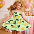 thumbnail image 2 of Amzcrzy Girls Dress 2026 Cute Print Crew Neck Summer Sundresses Spaghetti Strap with Tie Shoulder Bow Ruffled Tiered Dresses Casual Flowy A Line White Midi Dress @6 11 Years, 2 of 9