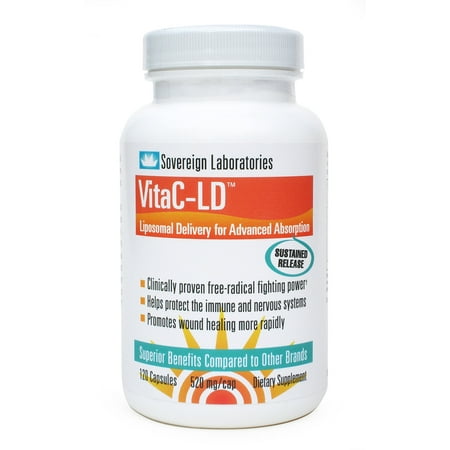 Vitac-LD Liposomal Vitamin C 520mg Capsules 120 Count with Proprietary Liposomal Delivery (LD) Technology for up to 1500% Better Bioavailability than Regular Ascorbic Acid Vitamin C