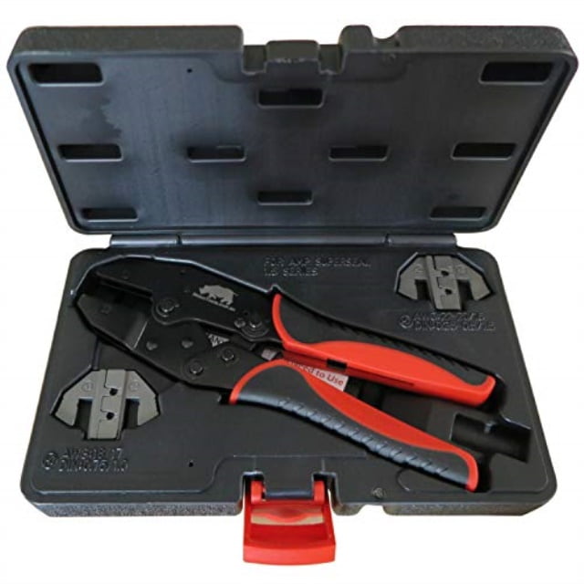 superseal terminal crimping kit 2 die quick change ratchet crimper for