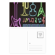 thumbnail image 1 of Instrumentos de música de guitarra colorida combinación neon Set cumpleaños gracias tarjeta postal correo lado 20pcs, 1 of 3