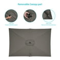 thumbnail image 5 of CHYVARY 10 x 6.5ft Patio Rectangular Umbrella Patio Market Outside Table Umbrella for Deck, Poolside and Patio, Gray, 5 of 8
