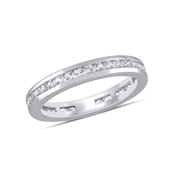 Everly Women's Created Sapphire 10k White Gold Ring