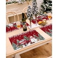 thumbnail image 3 of Christmas Placemats Set of 6, Snowman Christmas Balls Place Mats Red Truck Pine Needles Red Placemat Table Decoration for Kitchen Table Dinner Xmas Holiday Party Home Decor Indoor Outdoor 13x19 Inch, 3 of 9