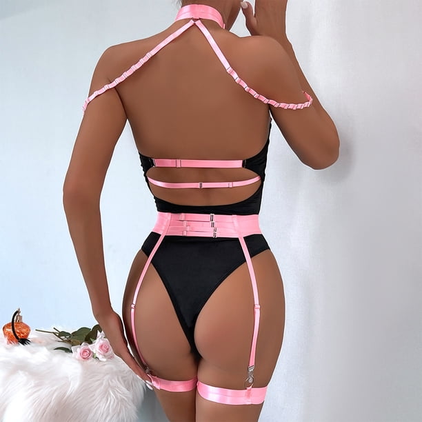 No Show Underwear Women Lace Lingerie Perspective Temptation Sexy Bra Panties  Garter Belt Underwear Sleepwear Suit No Show Panties for Women Sexy  Lingerie Set for Women